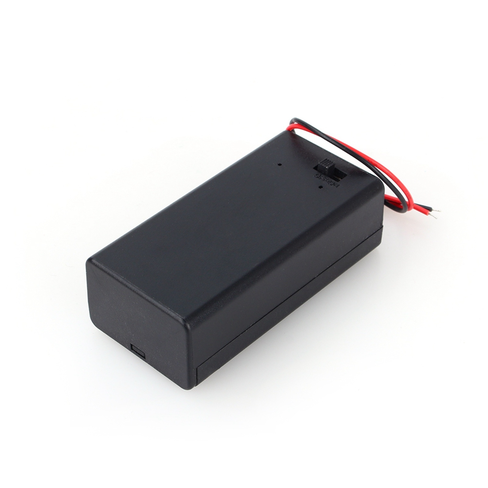 Battery Case Storage - 9V ボルト PP3 バッテリーホルダーボックス DC ケース、ワイヤーリード付き、オン/オフスイッチカバー、耐久性あり