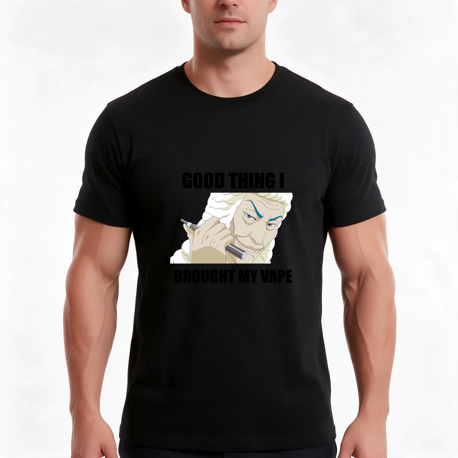 Vaping Goods - ネオ・ヨキオ - 「ベイプを持ってきたのは正解だった」Tシャツ、夏用のカジュアルなコットンTシャツ、オーバーサイズのストリートウェアトップス、ヴィンテージ風グラフィックプリント