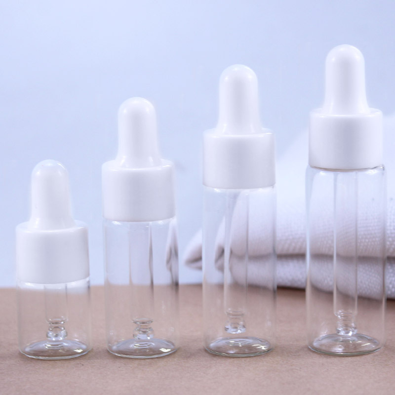 50個入り、5ml、10ml、15ml、20mlの透明ガラス - Juice Bottle Dropper のレビューと価格