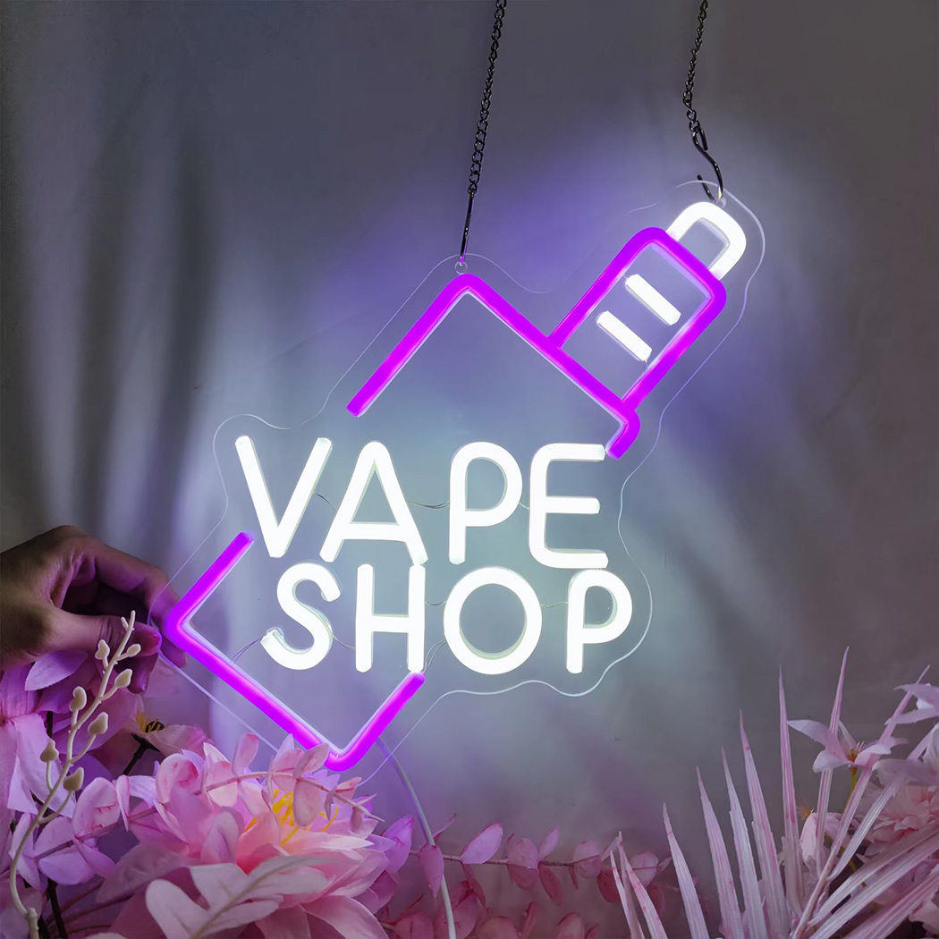 VAPE ショップ LED ネオンサイン USB 充電用 V - Vaping Shop のレビューと価格
